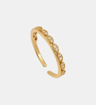 Bague plaquée or - BONNIE - Caroline Najman - Oxyde de zirconium blanc