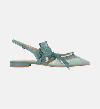 Ballerines slingbacks à lacets - Pinko - Vert