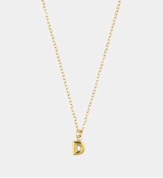 Collier à pendentif lettre D  acier inoxydable - Balaboosté - Doré