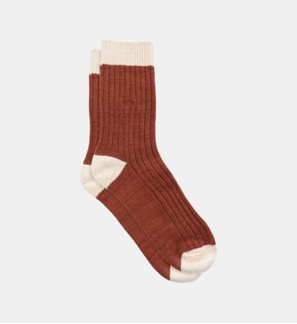 Chaussettes en coton épais club - Billybelt - Rouge brique