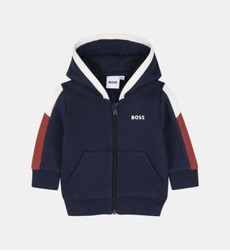Cardigan à capuche - BOSS Kidswear - Bleu cargo