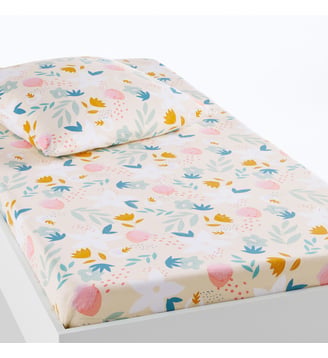 Drap-housse coton biologique - La Redoute Interieurs - Imprimé rose