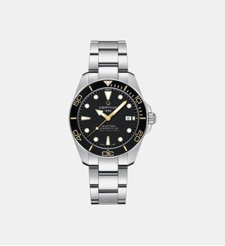 Montre automatique Ds action Noir C0484071105101 - Certina - Argenté