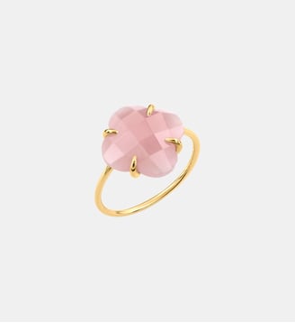 Bague victoria, quartz guava, or jaune - Morganne Bello - Or jaune
