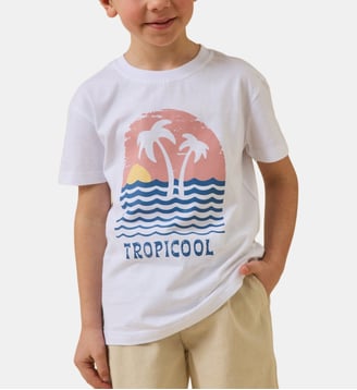 T-shirt "Tropicool"  - Coton biologique - Cyrillus - Blanc