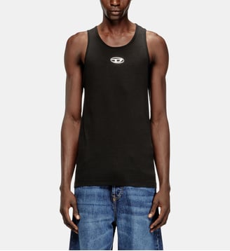 Débardeur en coton avec logo - Diesel - Noir