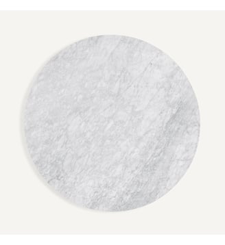 Plateau de table, en marbre, diamètre 120 cm - AM.PM - Blanc