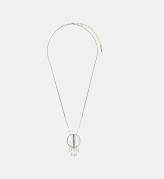 Collier fin pendentif   - Hawaï - Satellite - Nacre blanc