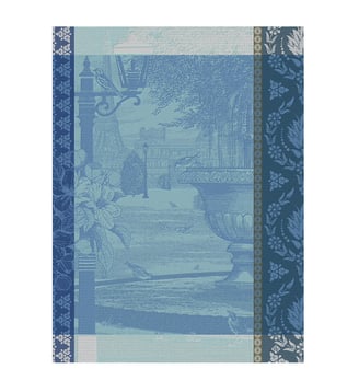 Torchon Jardin Parisien 100% coton - Le Jacquard Francais - Fontaine