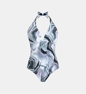 Maillot de bain une pièce foulard Marble - Vilebrequin - Blanc