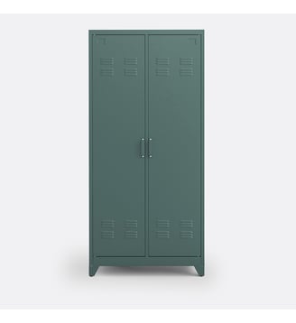 Armoire 2 portes en métal acier - La Redoute Interieurs - Vert eucalyptus