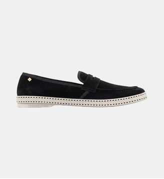 Espadrilles Mocassin suède - Rivieras - Noir