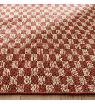 Tapis extérieur réversible en PET - AM.PM - Naturel et terre cuite