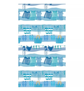 Fouta pur coton - Garnier Thiebaut - Bleu clair