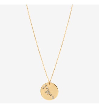 Collier doré taureau - galaxie - Taureau - Caroline Najman - Cristal blanc