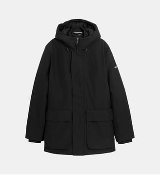 Parka mi-longue à capuche - Aigle - Noir