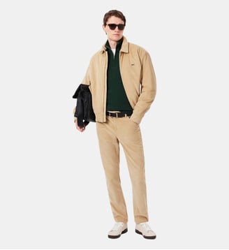 Bomber rembourré velours côtelé - Lacoste - Beige