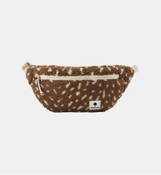 Banane en fausse fourrure imprimé biche - Faguo - Camel et écru