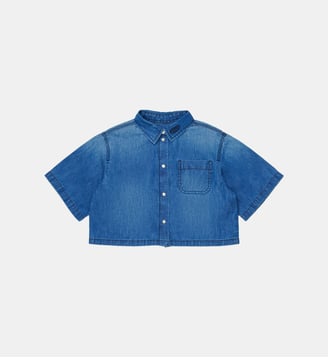 Chemise en denim à manches courtes - Diesel Kids - Denim bleu