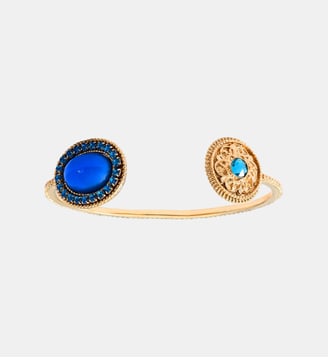 Bracelet jonc ajustable   - Louise - Satellite - Bleu turquoise