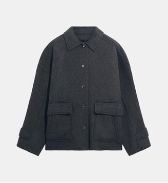 Blouson en laine double face - ASTI - Gerard Darel - Anthracite