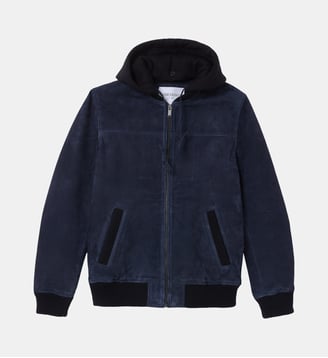 Veste en cuir DJIBRIL SUEDE - Chevignon - Marine
