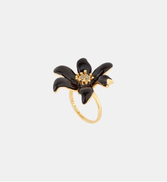 Bague Cocktail Fleur de Lys Noir - Les Néréides - Noir