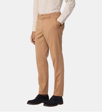Chino Sloane Tricotine Coupe Fuselée - Hackett London - Camel beige