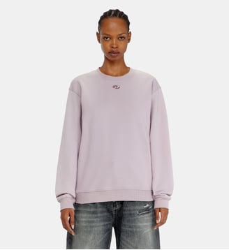 Sweat-shirt en coton avec broderie Oval D - Diesel - Lilas