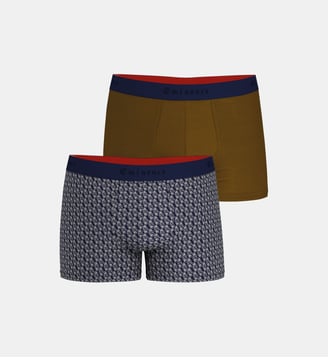 Boxers, lot de 2, FAIT EN FRANCE - Eminence - Bleu et marron