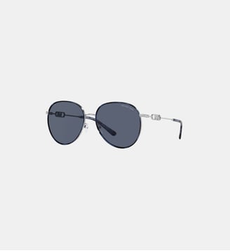 Lunettes de soleil Pilote MK1128J Empire Aviator - Michael Kors - Silver et blue tortoise