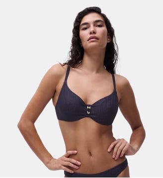 Haut de maillot de bain armatures emboîtant - Chantelle - Perle noire