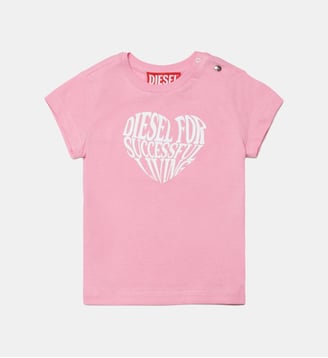 T-shirt avec logo - Diesel Kids - Rose vif