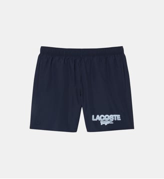 Short de bain mi-long imprimé - Lacoste - Bleu marine
