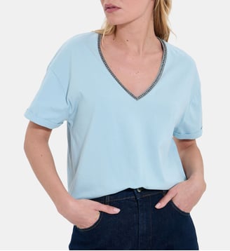 Top Taylor bleu ciel - Zapa - Bleu