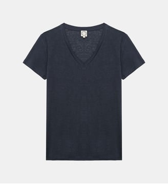 T-shirt Apolline en lin - Ines de la Fressange Paris - Bleu