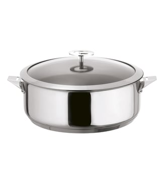 Eclipse - Sauteuse 24cm inox avec couvercle - Cuisinox - Inox