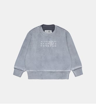 Sweat-shirt col rond avec logo - MM6 Maison Margiela - Gris