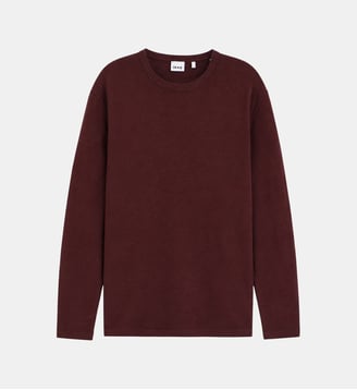 Pull tricot flammé - Ikks - Violet prune