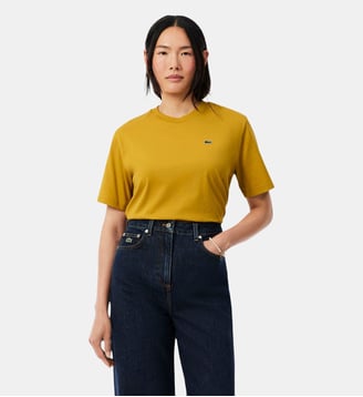T-shirt relaxed fit coton doux - Lacoste - Jaune