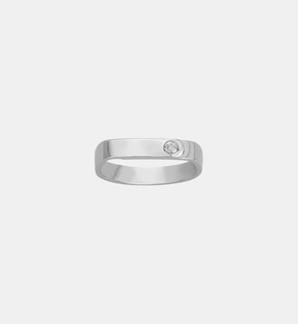 Bague épaulée Ange Gardien en Argent avec diamant blanc - La Garçonne Diamant - Argent