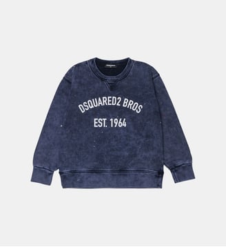 Sweat-shirt à col rond avec logo - Dsquared2 - Bluette crépusculaire