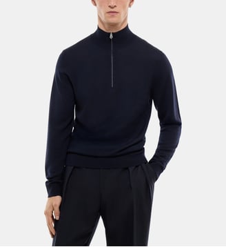 Pull fin en laine - Fursac - Marine