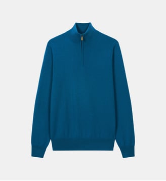 Pull camionneur Côme - Bompard - Bleu pétrole