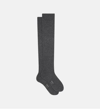 Chaussettes hautes coton peigné Mode - Dim - Gris chine