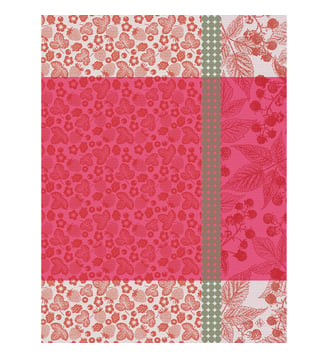 Torchon Cueillette d'été Cueillette d'été - Le Jacquard Francais - Fraise