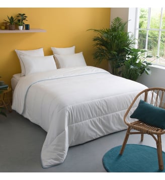 Couette TEMPEREE Respirante - Coton Tencel - Suzette - Wake Me Green - Blanc