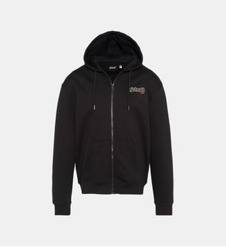 Sweatshirt à capuche zippé - Schott - Noir