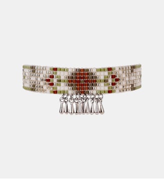 Bracelet perles tissées et cabochon central PRAVEEN - Hipanema - Argenté