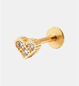 Piercing plat heart - candy - Caroline Najman - Blanc